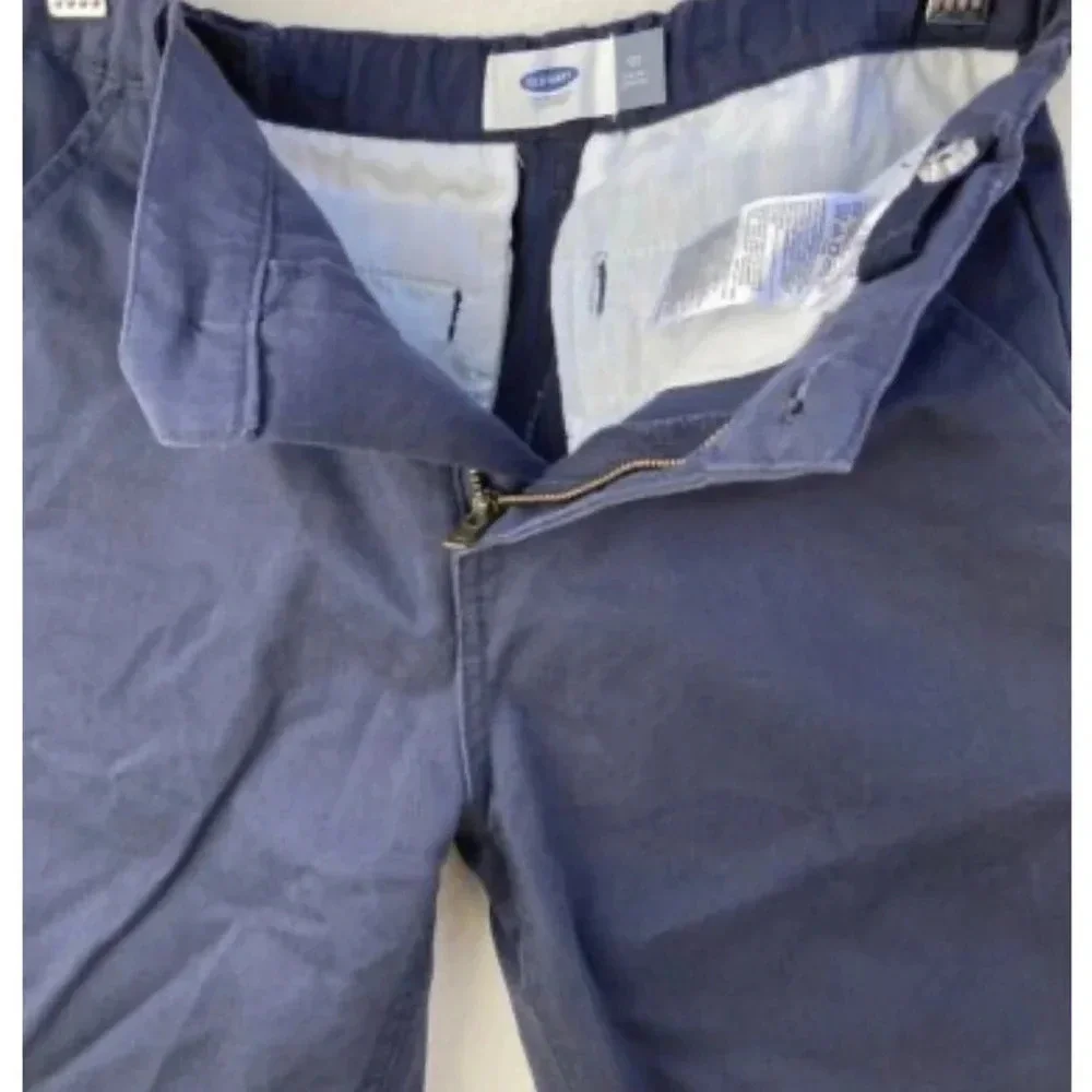 Old Navy Size 10 Twill Straight Shorts School Uniform Adjustable‎ Waist Navy​​